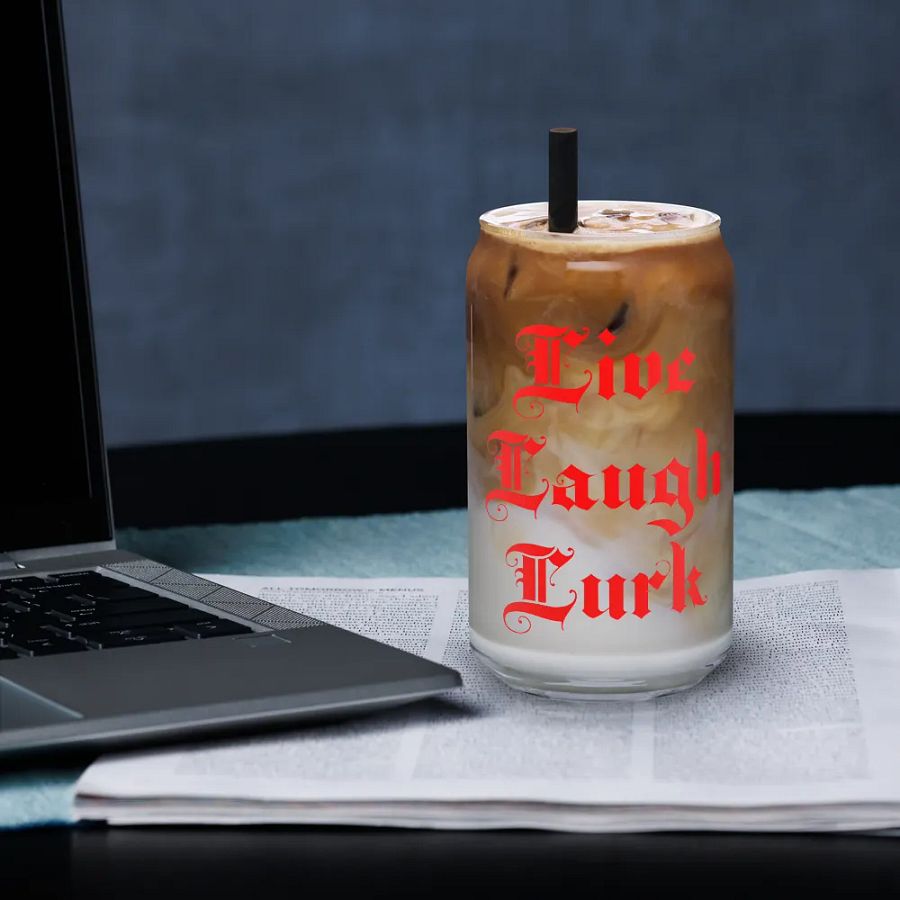 Live Laugh Lurk || 16 oz Can Shaped Glass product image (33)