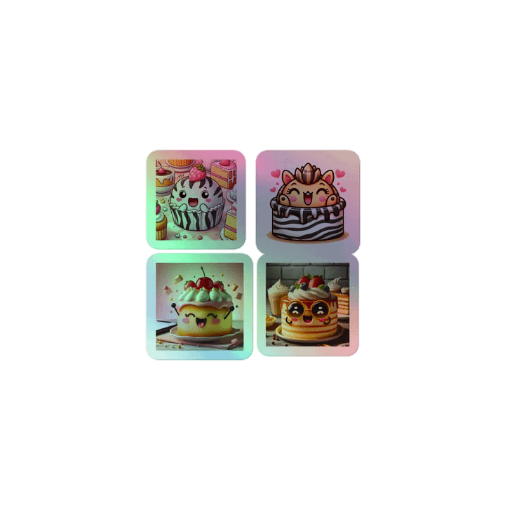 Kawaii Cake Emotions Sticker Set product image (1)