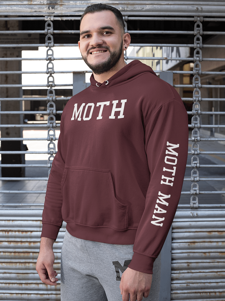 (2 sided) Moth Man classic sleeve print hoodie product image (1)