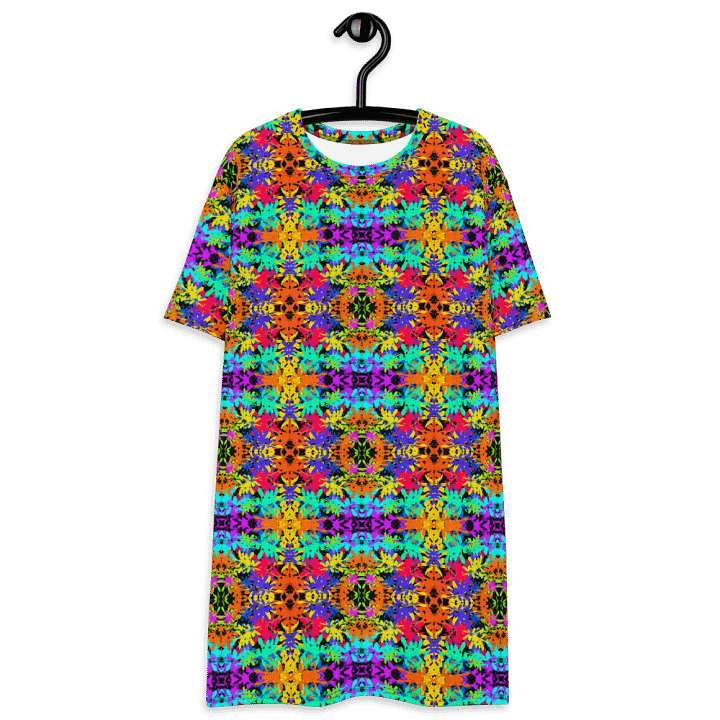 Bright Colourful Leaves Pattern Dress product image (2)