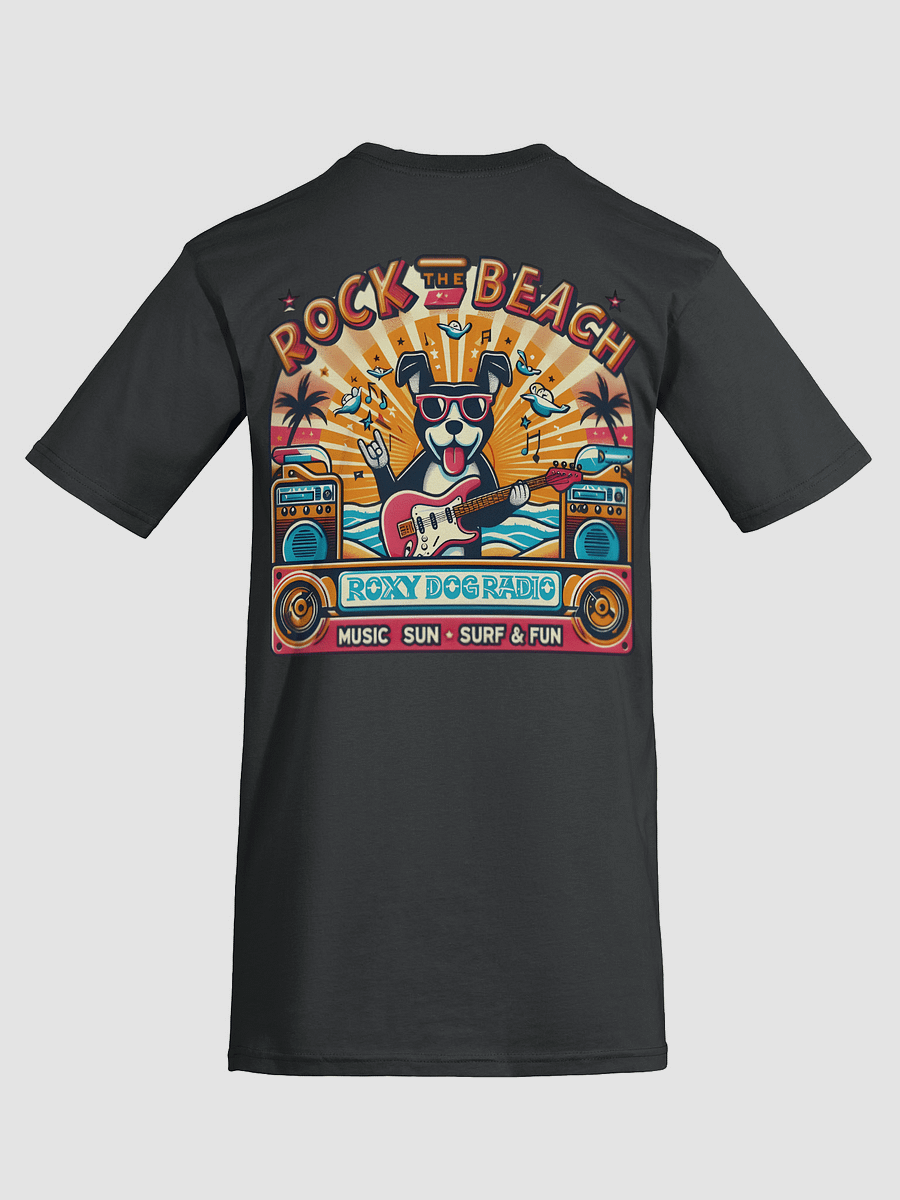 Rock The Beach Roxy Dog Radio Custom T-Shirt Print on Back product image (41)