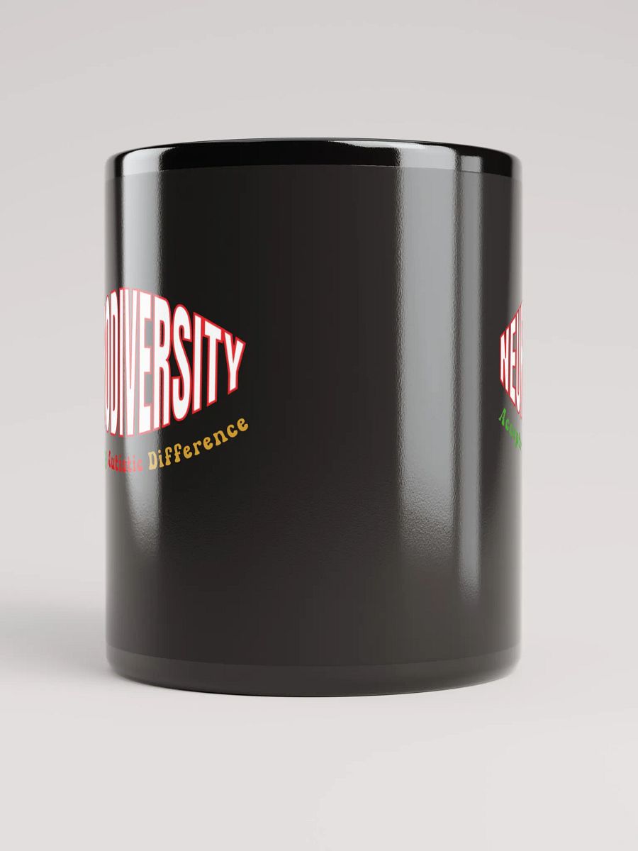 Neurodiversity, Accepting Autistic Difference Black Glossy Ceramic Mug product image (5)