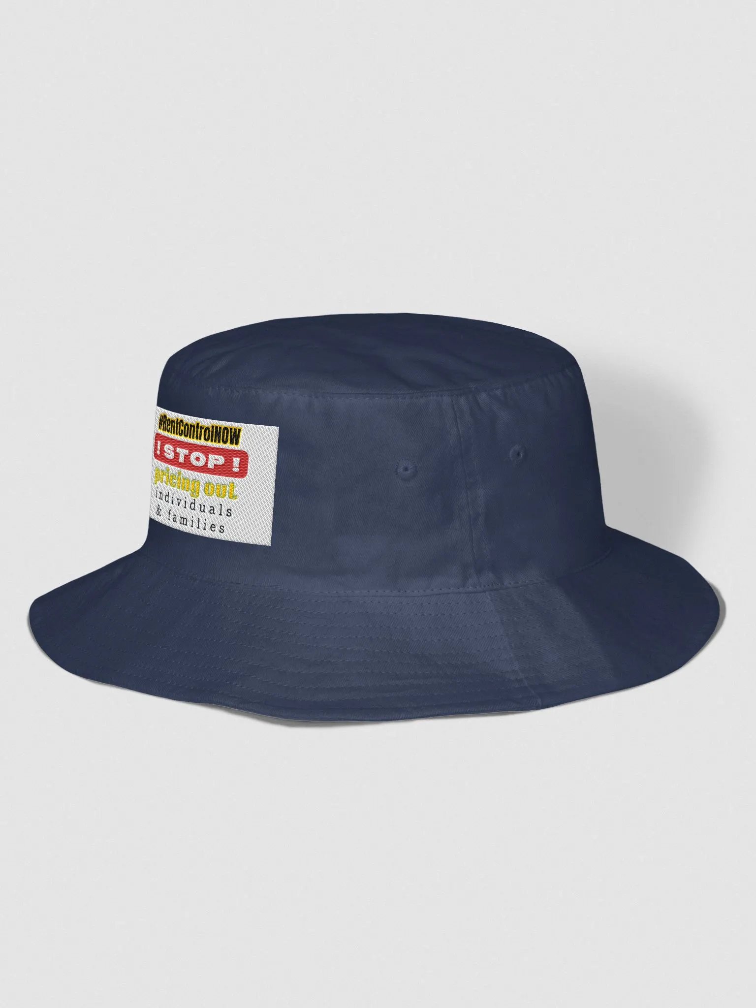 #RentControlNow - hat - bucket - solid color product image (3)