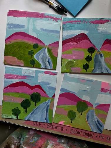 I’ve been working on simplifying landscape paintings. Looking at composition, color and feeling. I’ve done a small series of ...