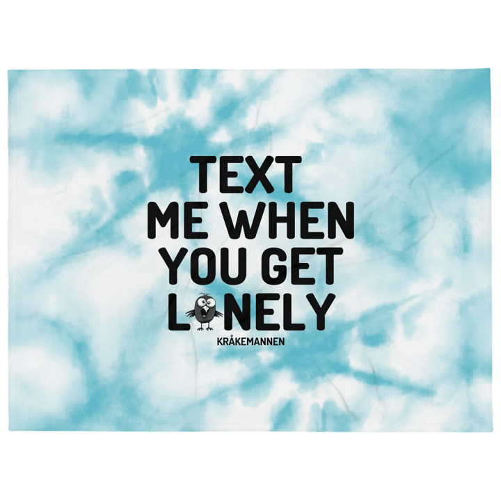 Throw Blanket 🩵 Text me when you get lonely (153 × 203 cm) product image (1)