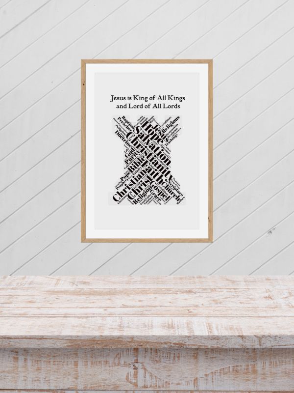 Printable Christian Wall Art – "Jesus is King of Kings, and Lord of All Lords" Castle Design product image (4)