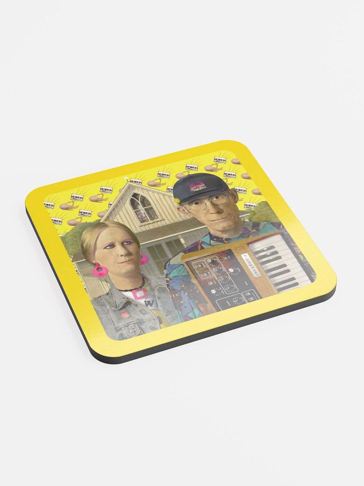 American Prophet by Frank Fonik, Techno EDM Glossed Cork Coaster product image (2)