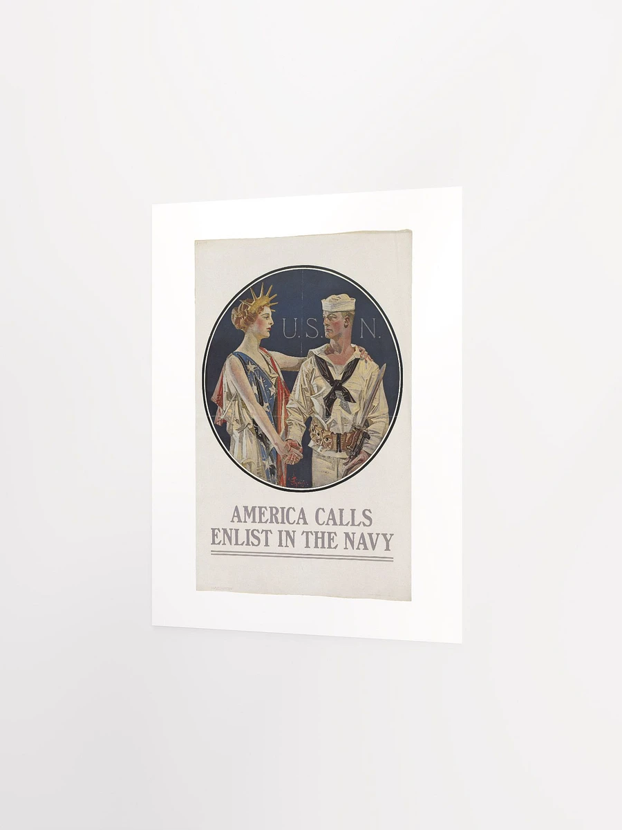 America Calls Enlist In The Navy by J.C. Leyendecker (1917) - Print product image (2)