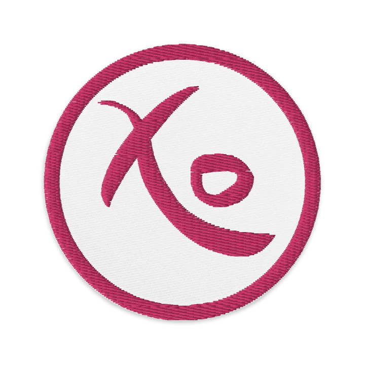 Xo Embroidered Pink Circle Patch product image (1)