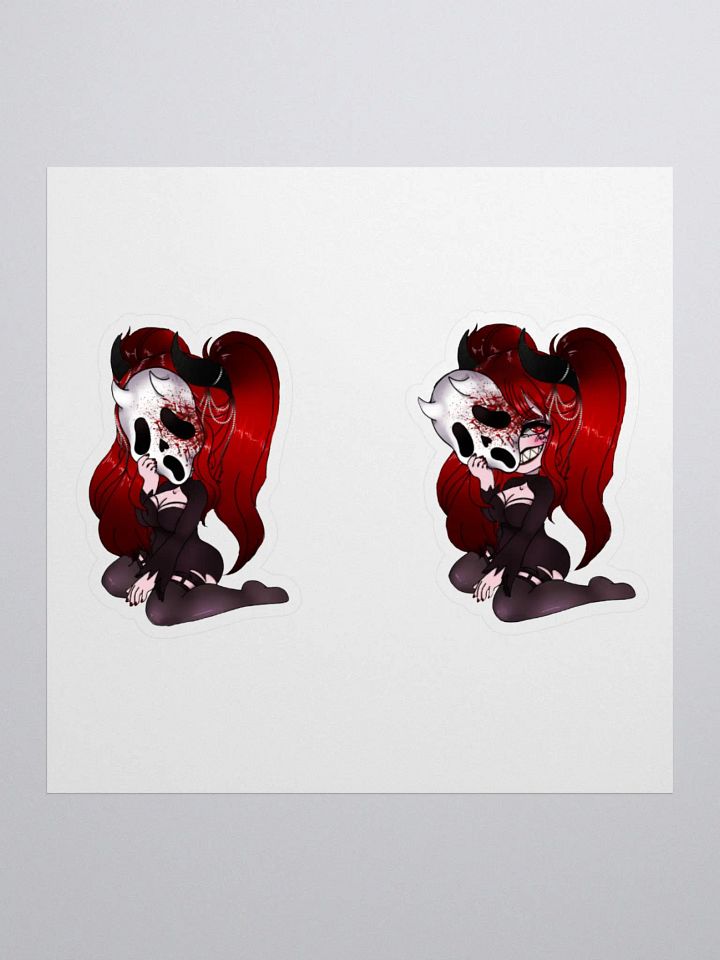 White Chibi Demon Sticker product image (1)