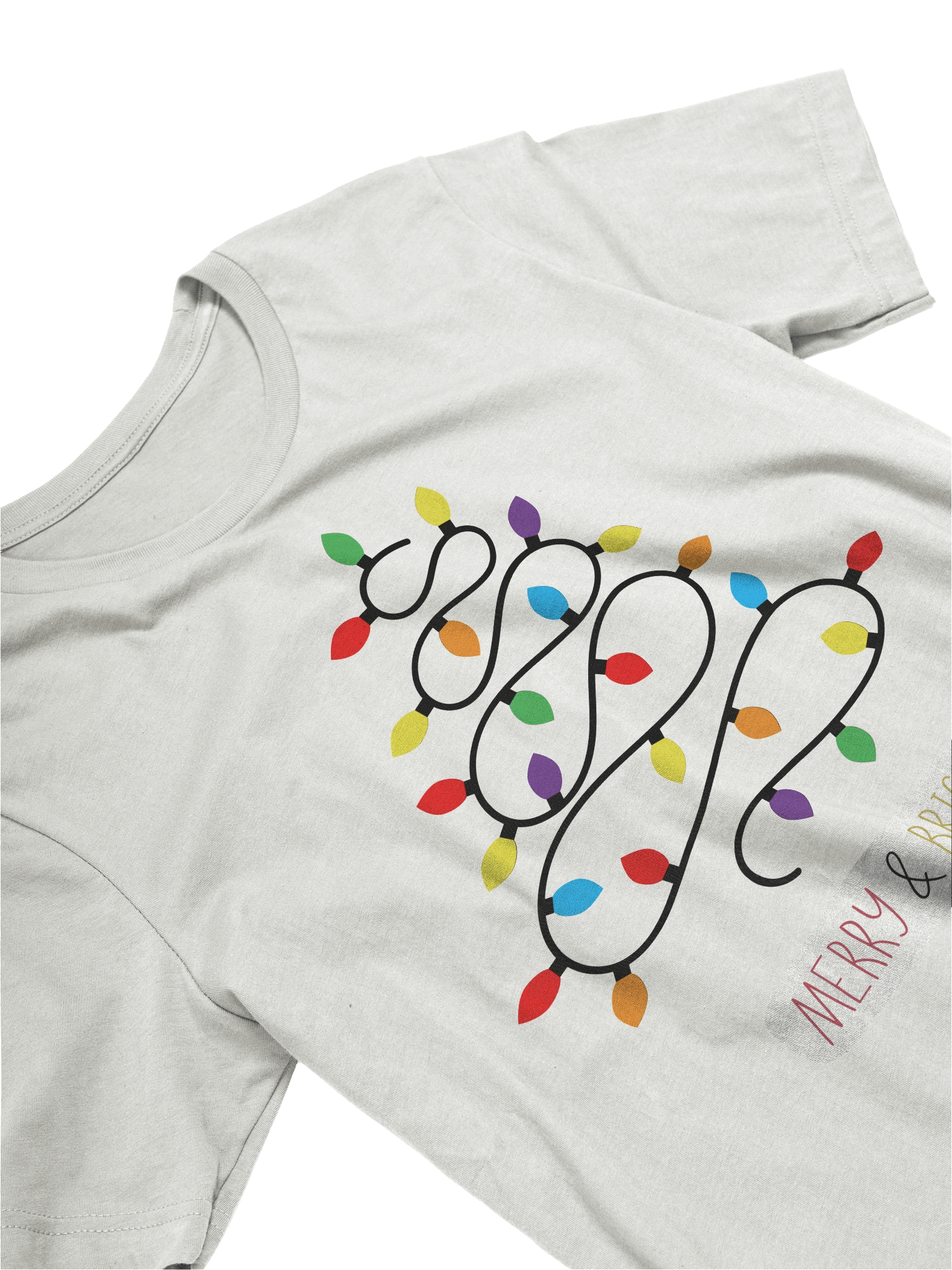 MERRY & BRIGHT Christmas Tree Dot T-Shirt product image (21)