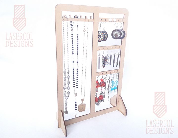 Earring Necklace Holder Stand - Laser Cut Files product image (2)