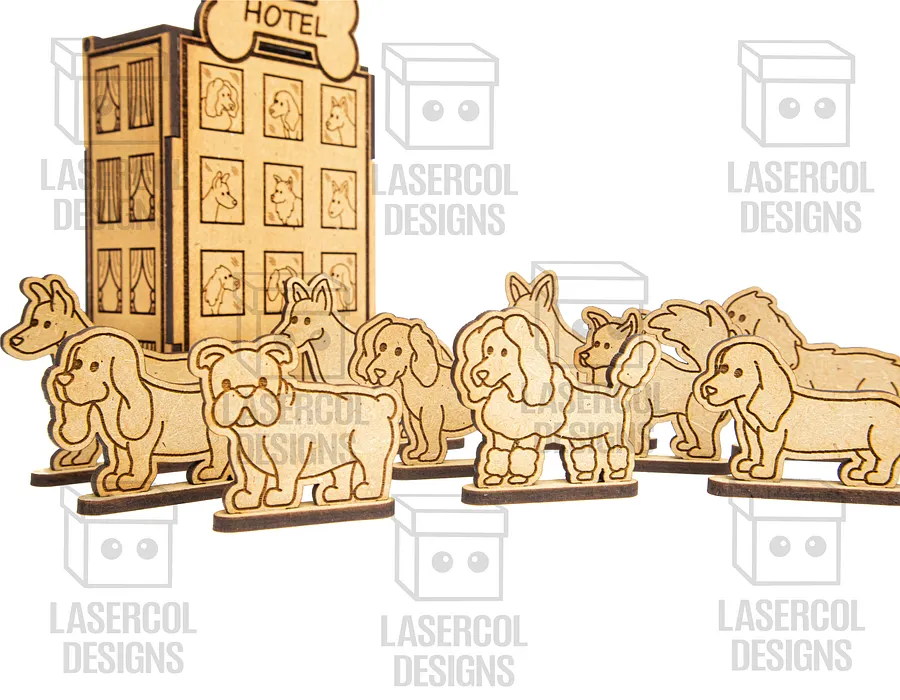 Dog Hotel Box Paint Kit DIY Cut Outs - Laser Cut Files product image (8)