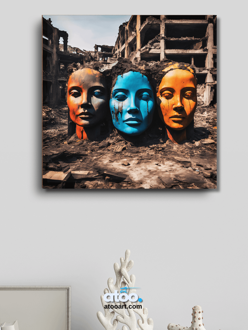 Elegy to Humanity - 4 | Canvas Art Painting product image (5)