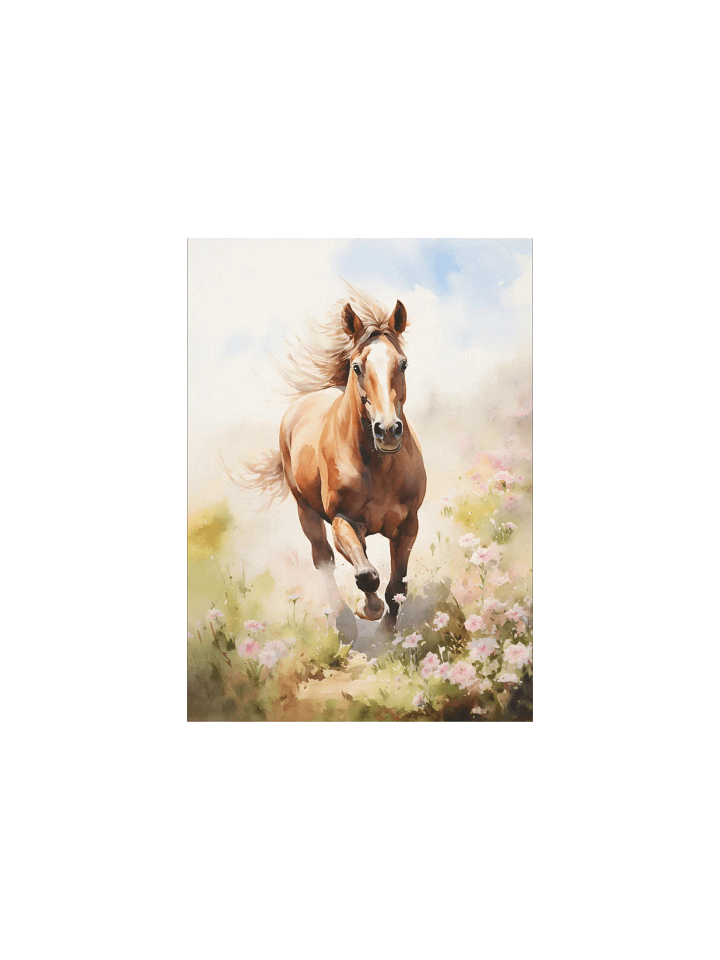 Watercolor Horse Galloping in the Fields product image (2)