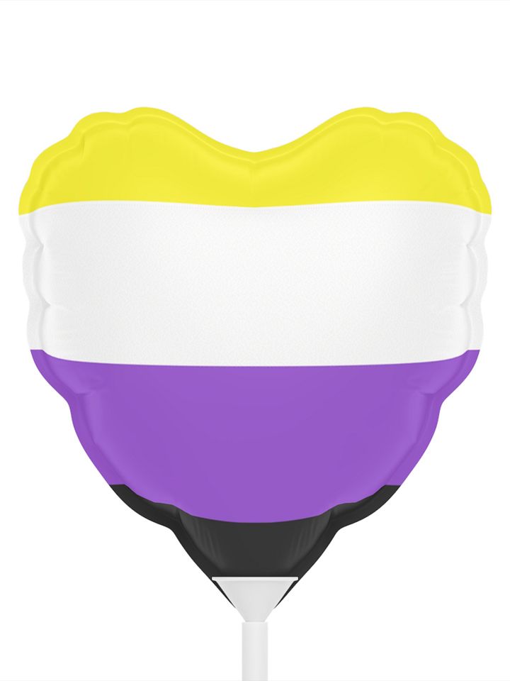 Non binary heart balloon product image (1)