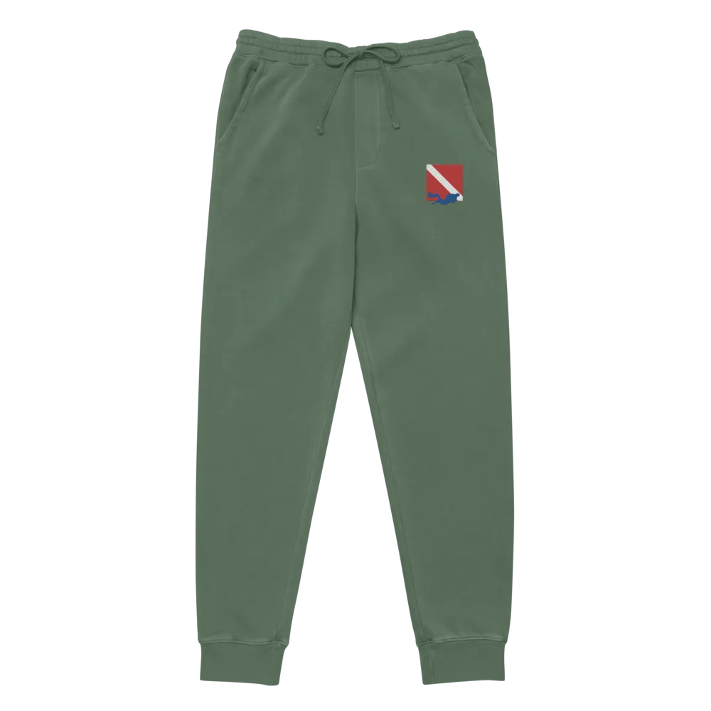 Diver Down Flag Scuba Diver Embroidered Joggers product image (9)