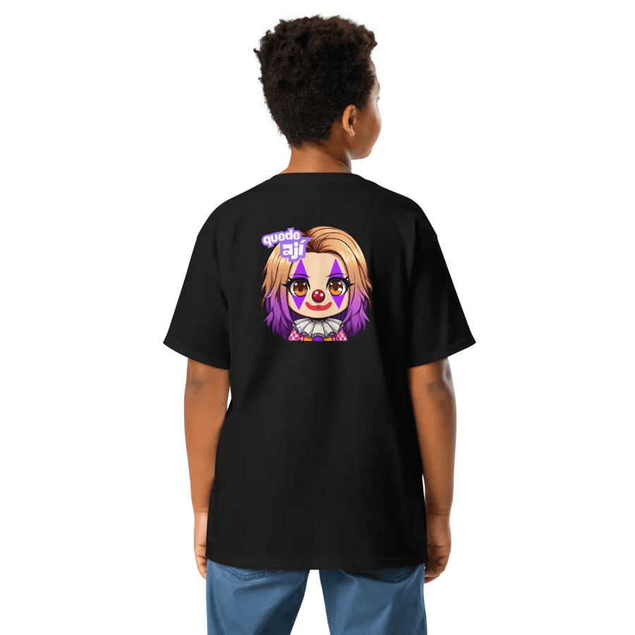 Customizable Basic Kids Shirt (Quede Aji Art + White Logo) product image (3)