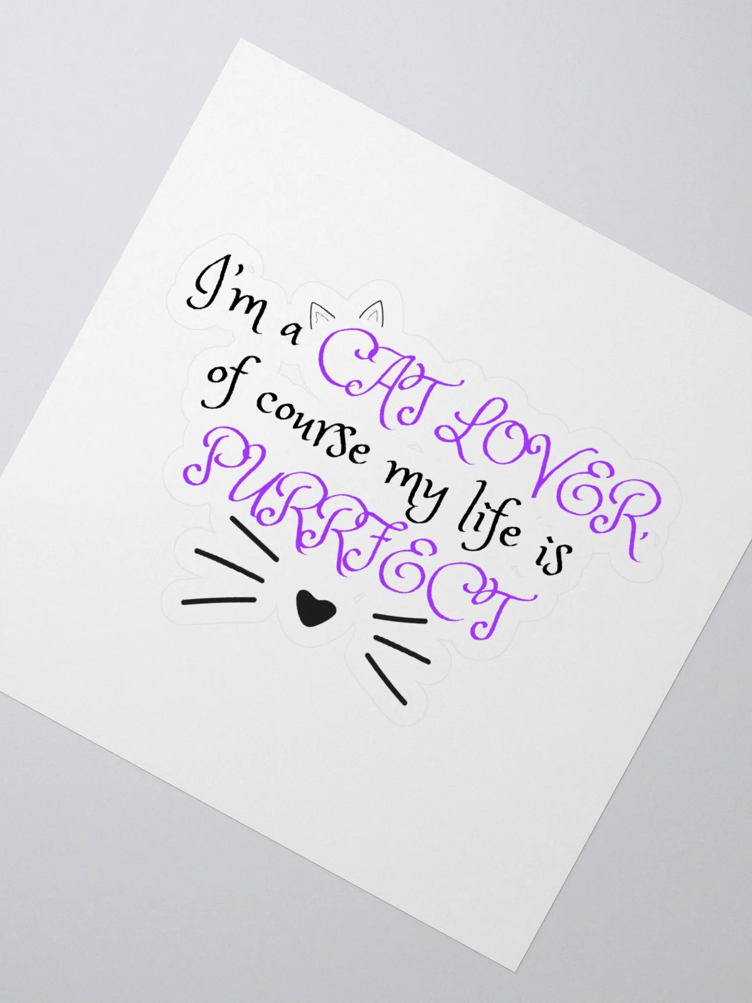 Purrfect Cat Lover Kiss-Cut Stickers product image (2)