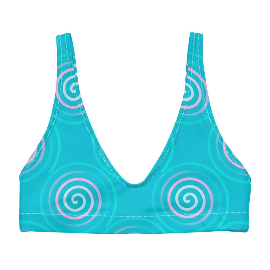 Beautiful Minimalist Ocean Swirl Pattern Padded Bikini Top product image (4)