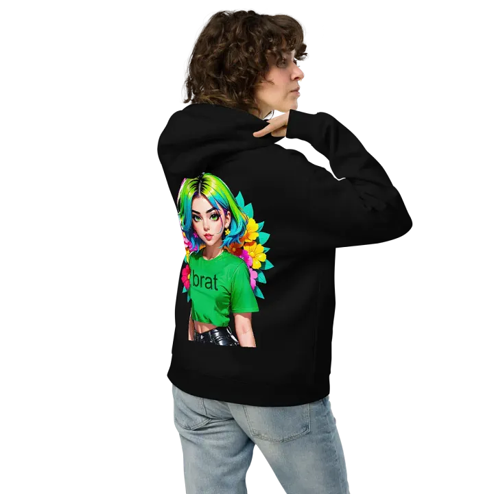 Brat - Premium Hoodie (Black) Brat Life - v1 (Back Printed Design) product image (2)