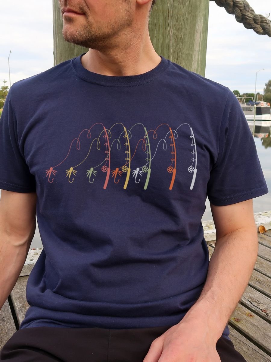 Retro Fly Fishing Gildan 64000 Unisex Tshirt product image (1)