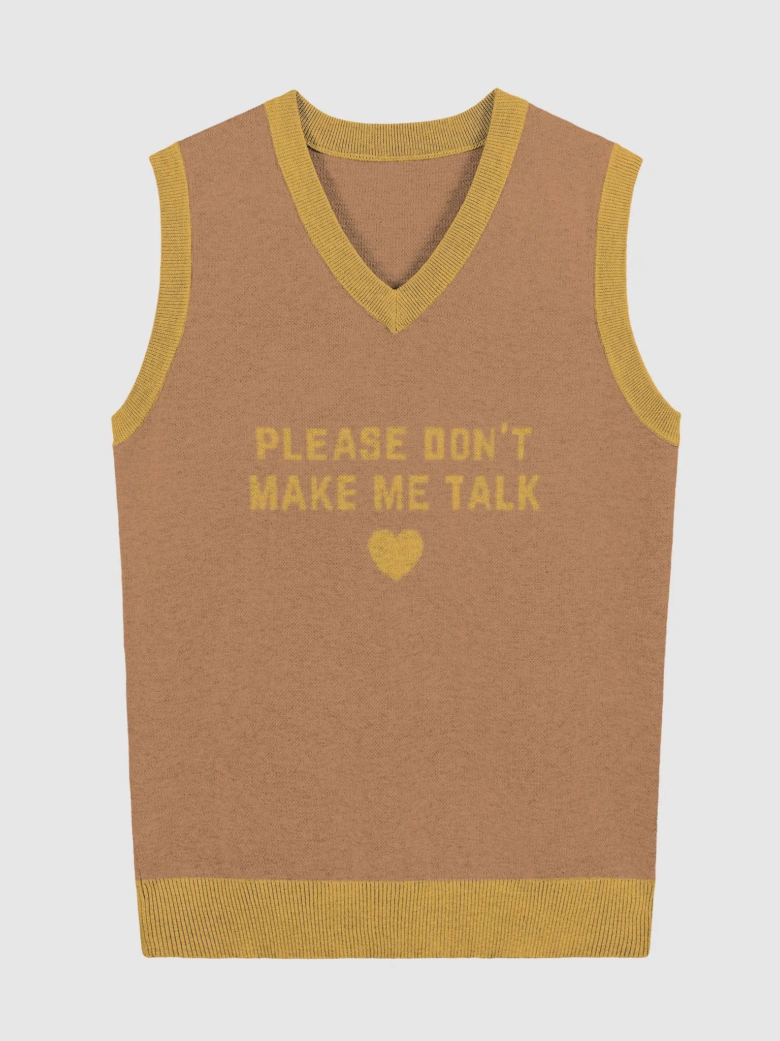 PLEASE DON'T MAKE ME TALK (duotone orange) knitwear vest product image (1)