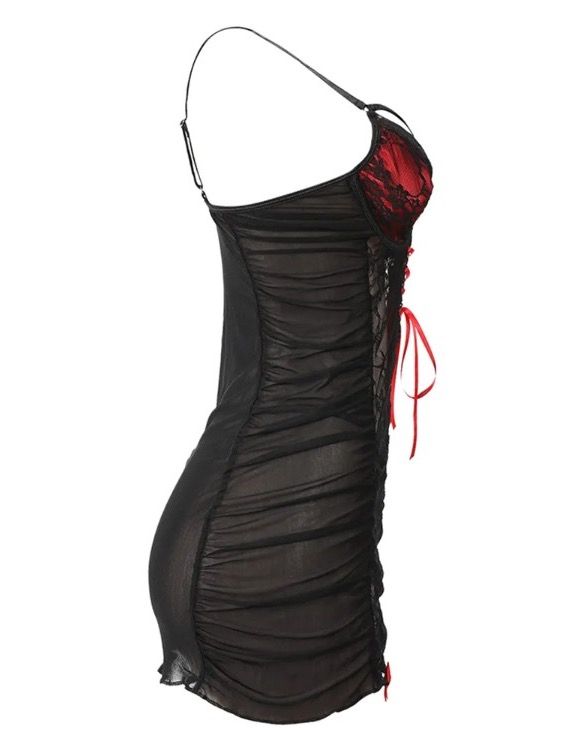 Red velvet slip product image (3)