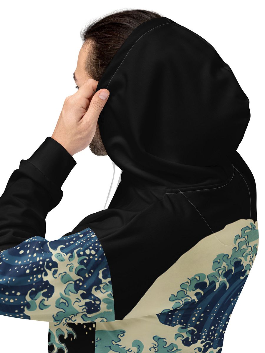 Under the Wave off Kanagawa All-Over Print Recycled Unisex Hoodie product image (8)