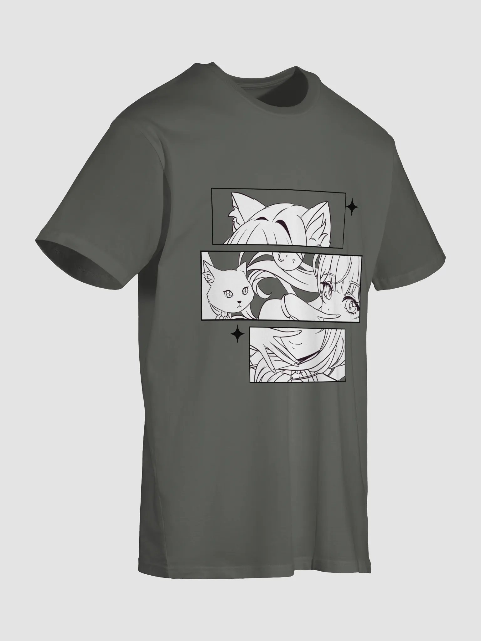 Snug Catgirl Anime Style Unisex T-Shirt product image (7)