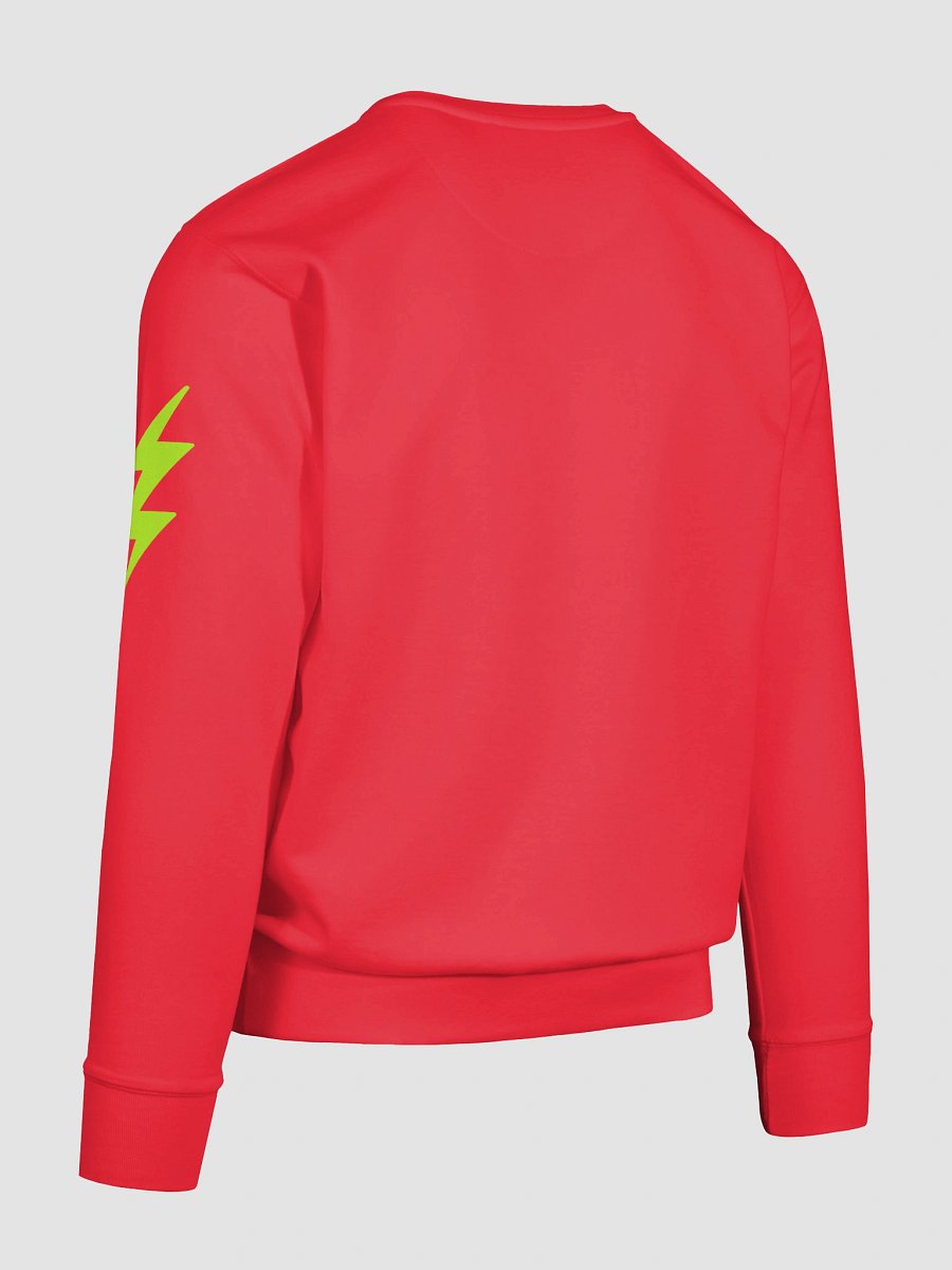 Red Electric Tiger with Lime Lightning Bolts - Cotton Sweatshirt product image (12)