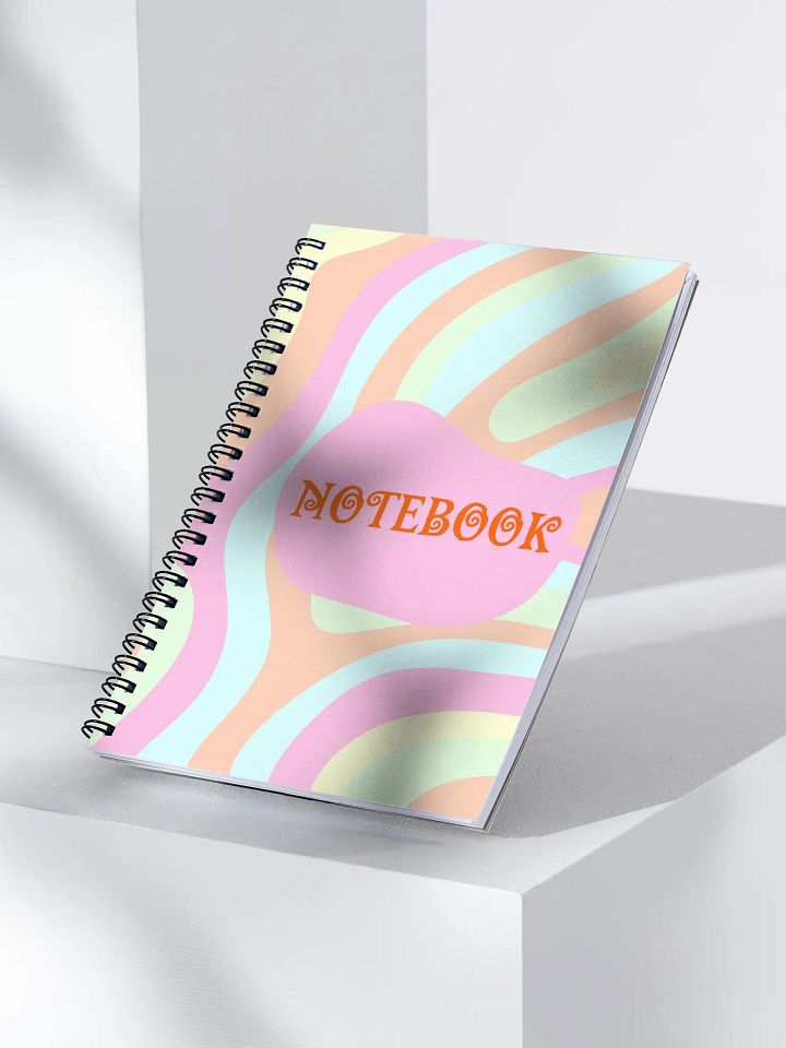 Beautiful & Vivid Pastel Swirls 70s Style Spiral Notebook Journal product image (2)