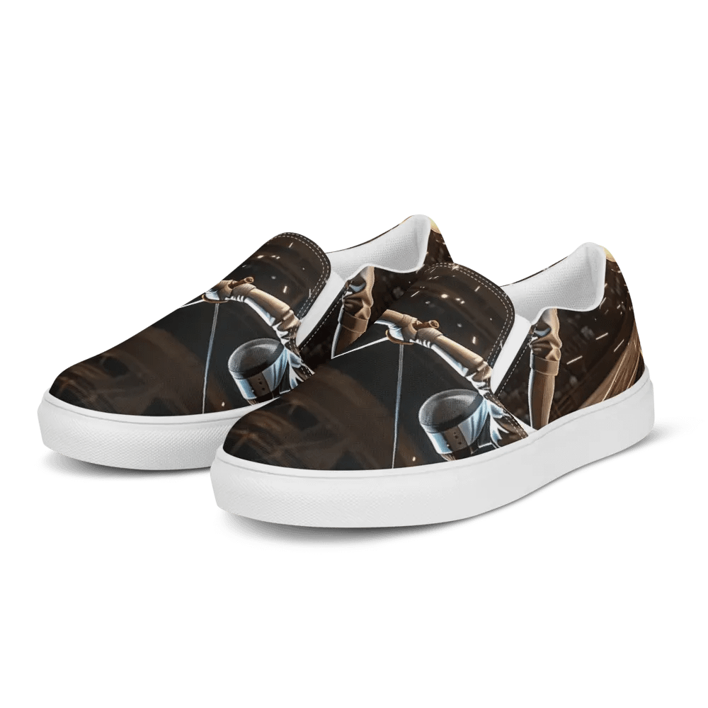 Fencing Duel Canvas Slip-Ons product image (4)