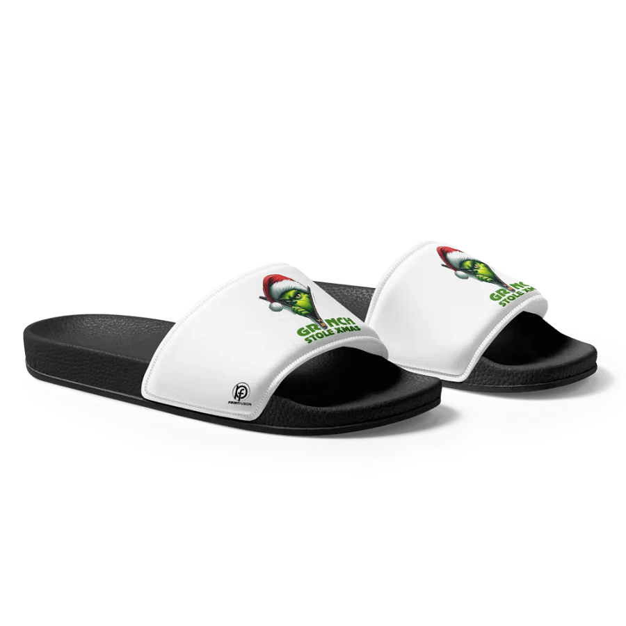 Odd Sox "Grinch Stole Xmas" Slide Slip-On Sandals. product image (7)