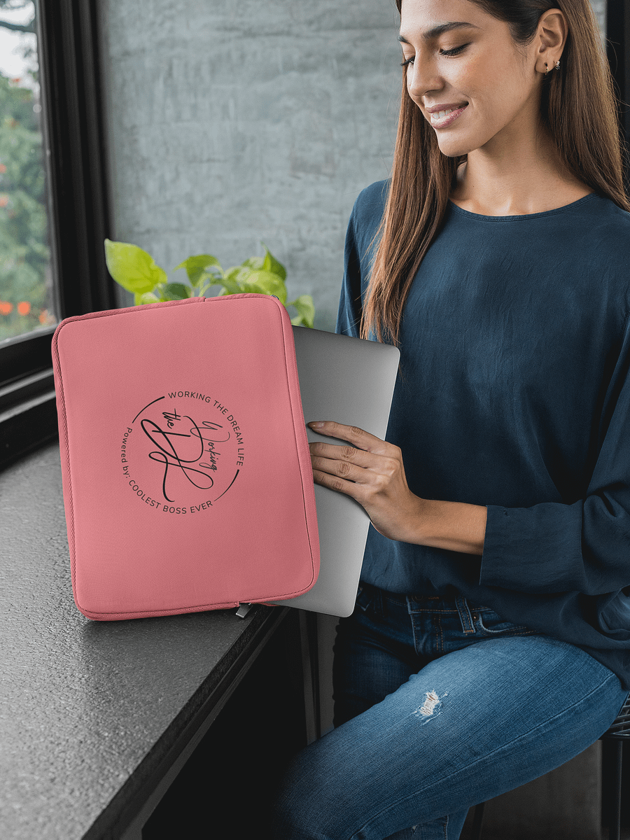 Premium Pink Laptop Sleeve – Working The Dream Life | Sleek, Protective & Leadership-Ready (13” & 15”) product image (4)