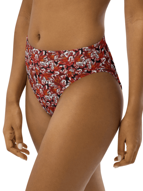 Fire Flower | Recycled High Waisted Bikini Bottom product image (3)