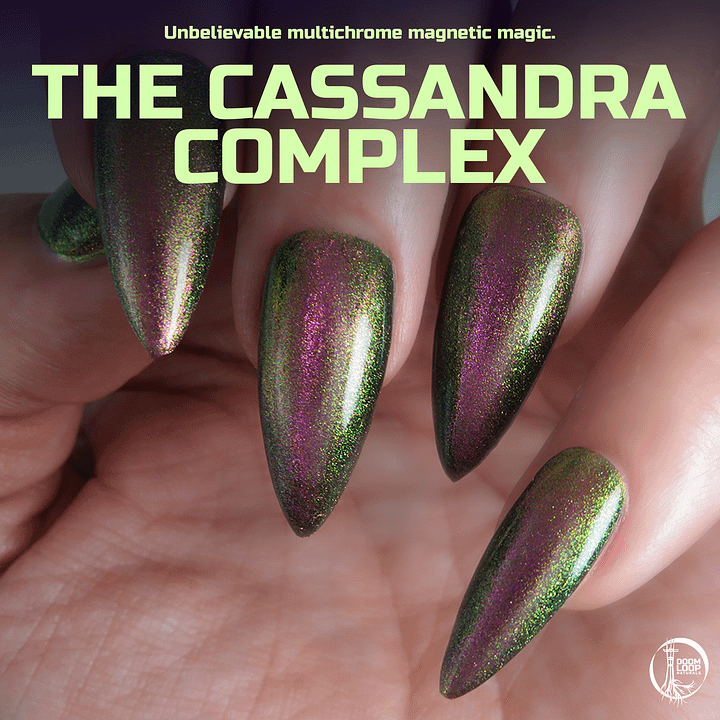 THE CASSANDRA COMPLEX - Pink Gold Green Multichrome Magnetic Nail Polish product image (1)