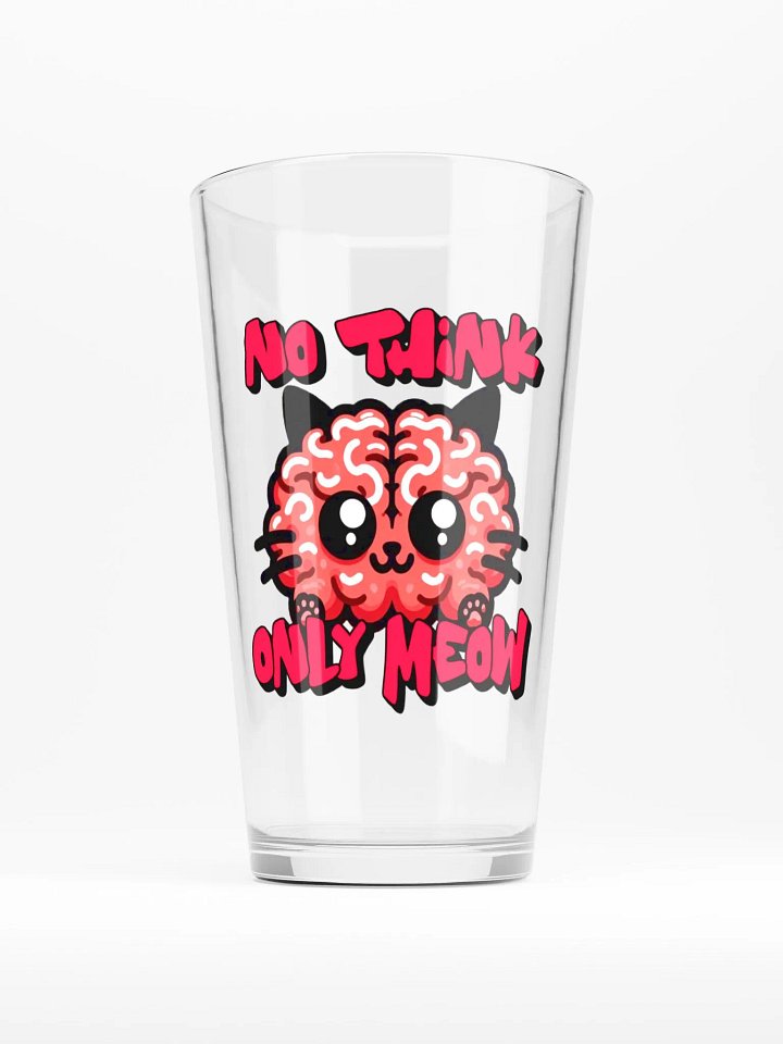 No think only MEOW pint glass product image (2)