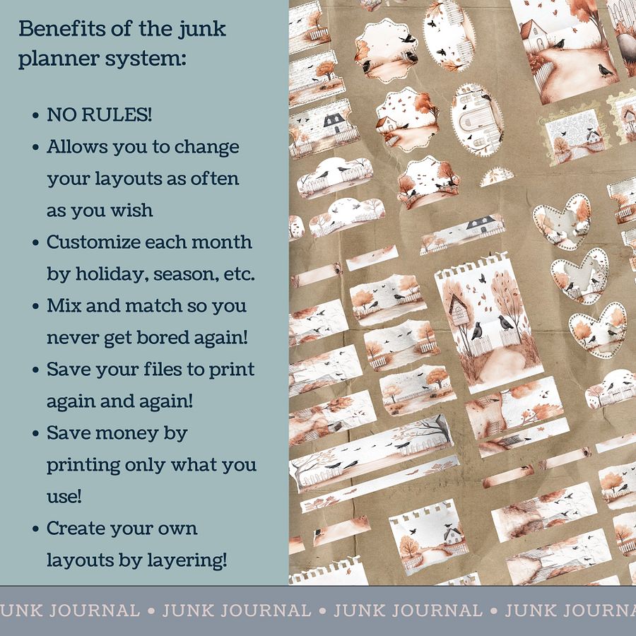 Autumn Crows - Printable Ephemera Set 2 V4 product image (4)