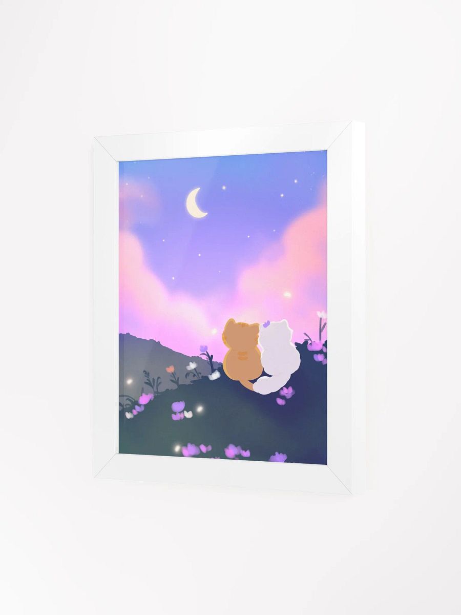 Sweet twilights hours with cat duo, Framed Poster product image (7)