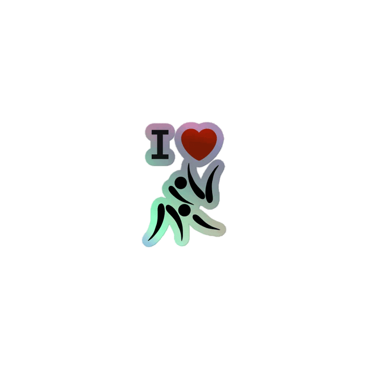 I Love Judo Holographic Sticker product image (1)
