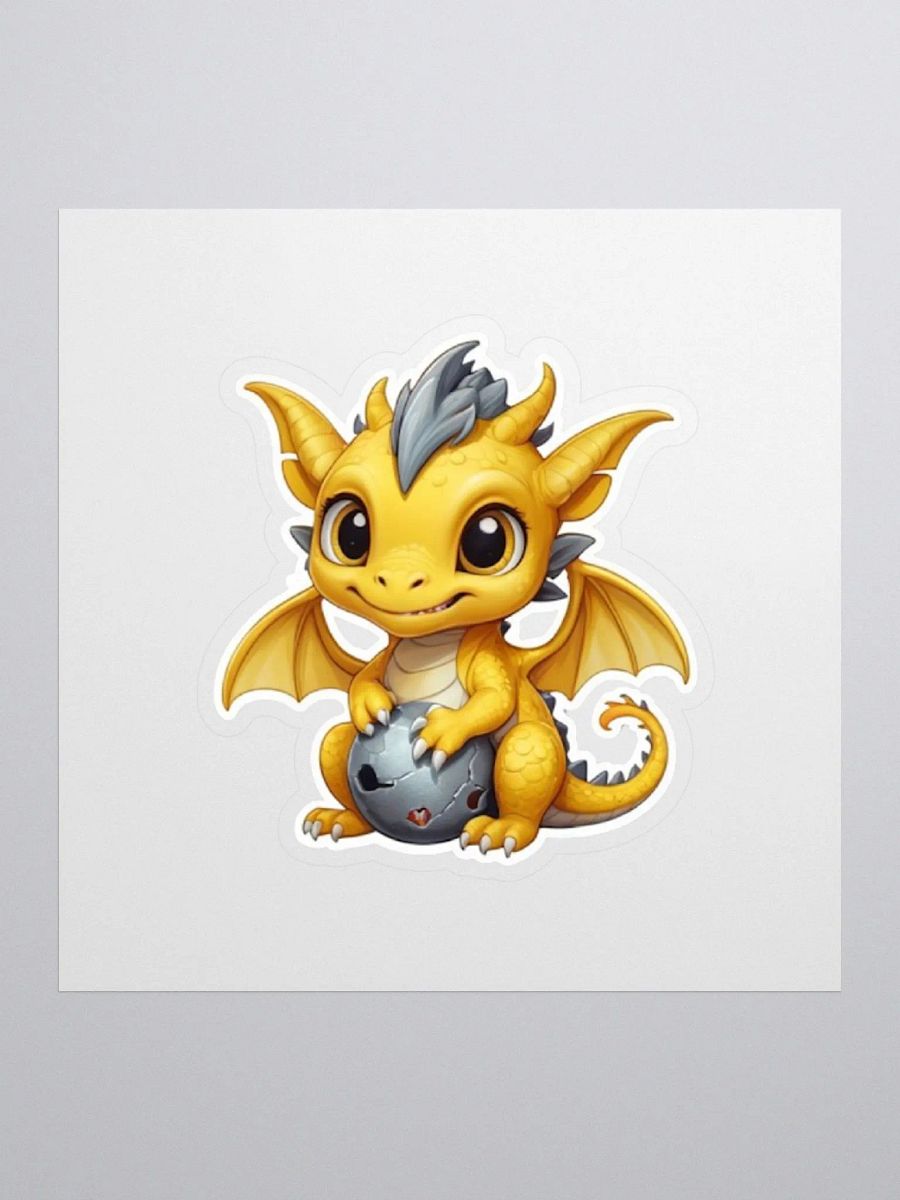 Cute Baby Yellow Dragon V.1 Sticker product image (1)