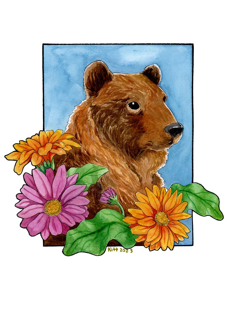 Daisy Bear 8.5x11 Print