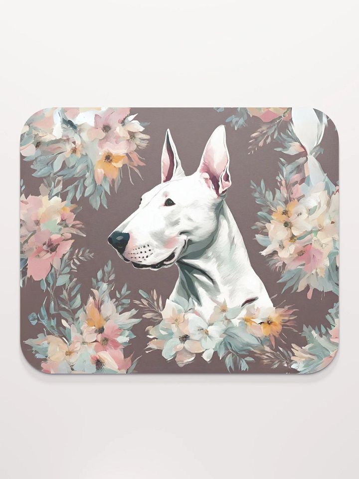 Floral Bull Terrier Mouse Pad product image (1)