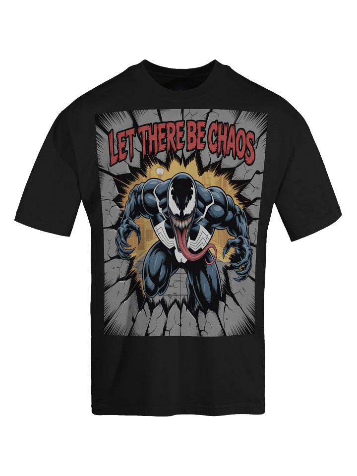 Let There Be Chaos: Venom Faded Oversized Tee product image (1)