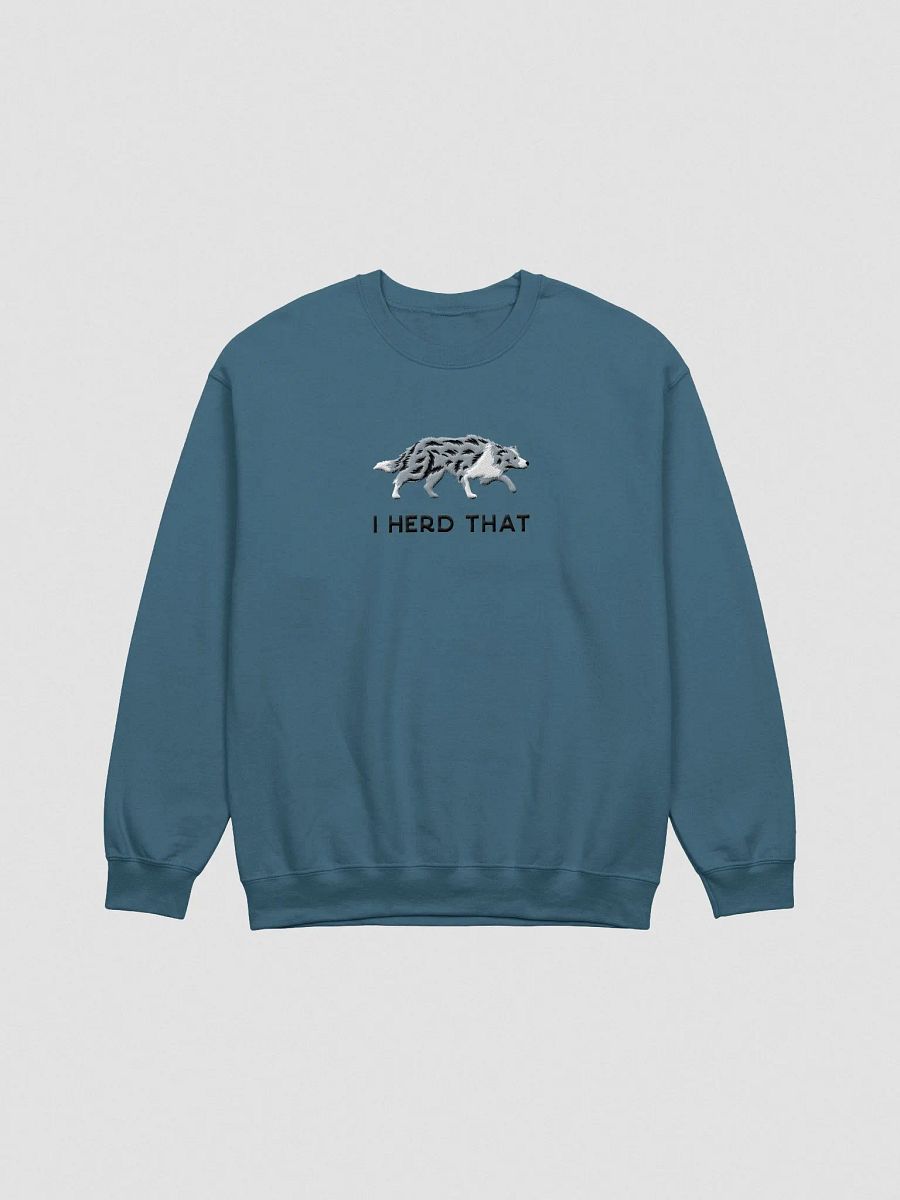 I Herd That Sweatshirt (Embroidered) of a Border Collie(Blue Merle) product image (4)