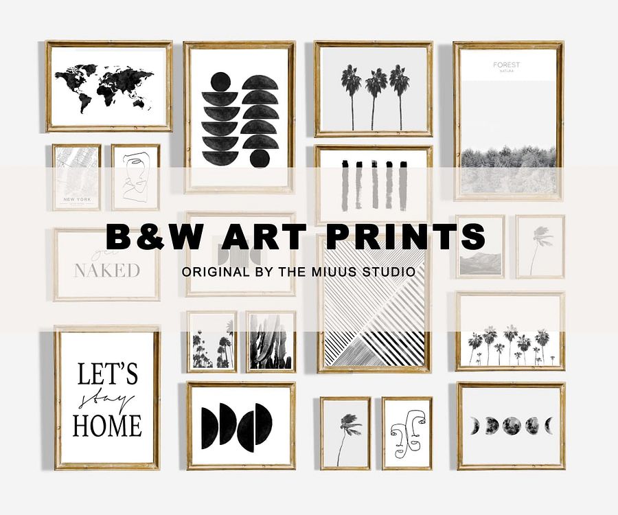 Black and White Wall Art Gallery- Digital Product product image (1)