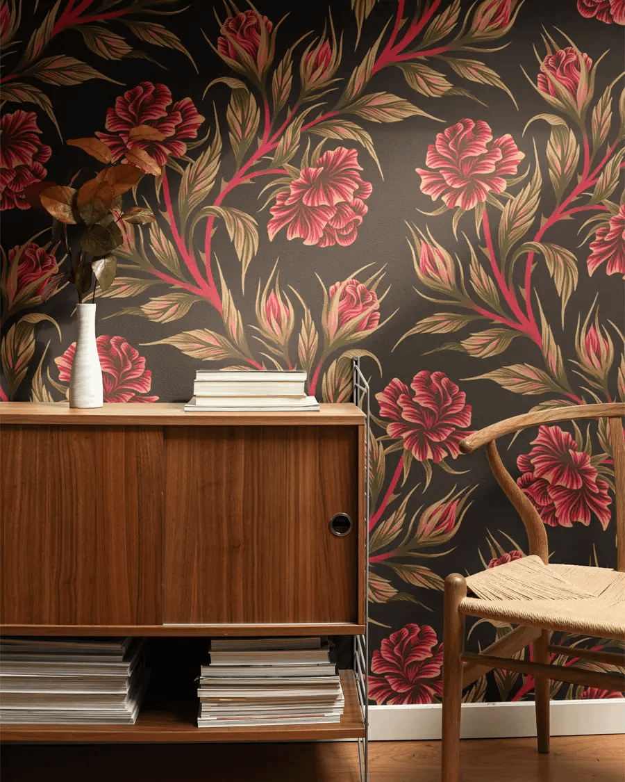 Wallpaper Mockup with Mid-century Sideboard product image (4)