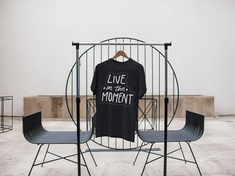 Live in the Moment Black Unisex T-Shirt product image (3)