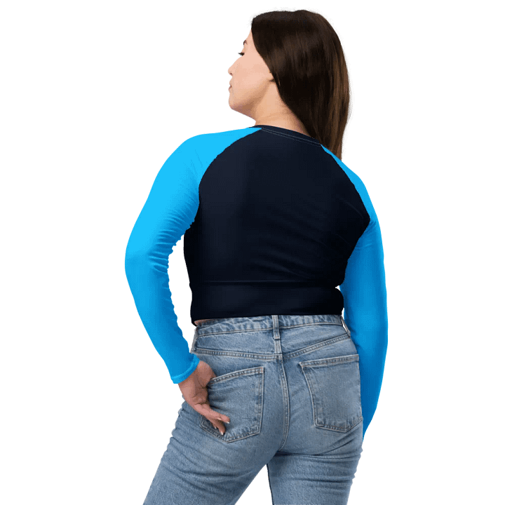 Sassy Blue Block Crop Shirt product image (2)